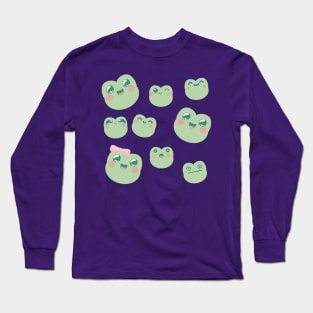 Frog Faces Long Sleeve T-Shirt